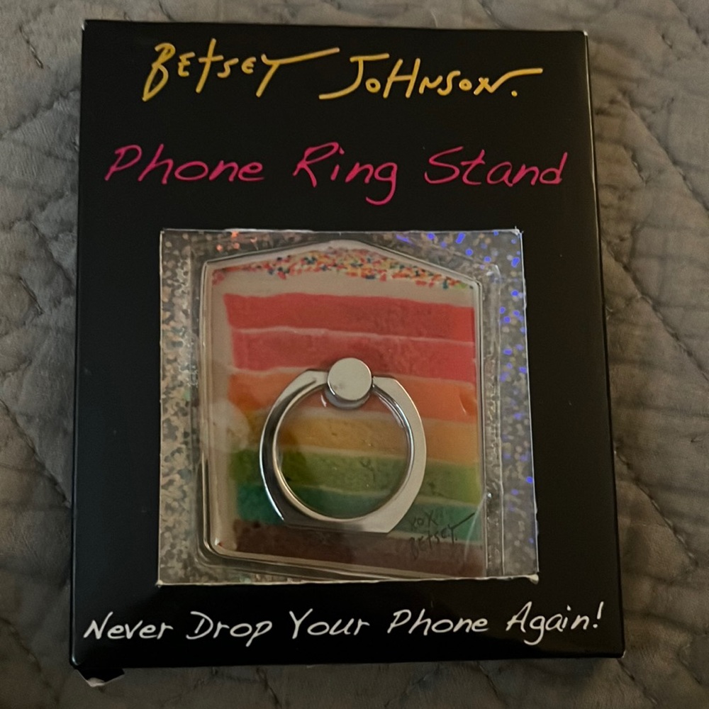 Betsy Johnson Rainbow Phone Ring Stand NEW